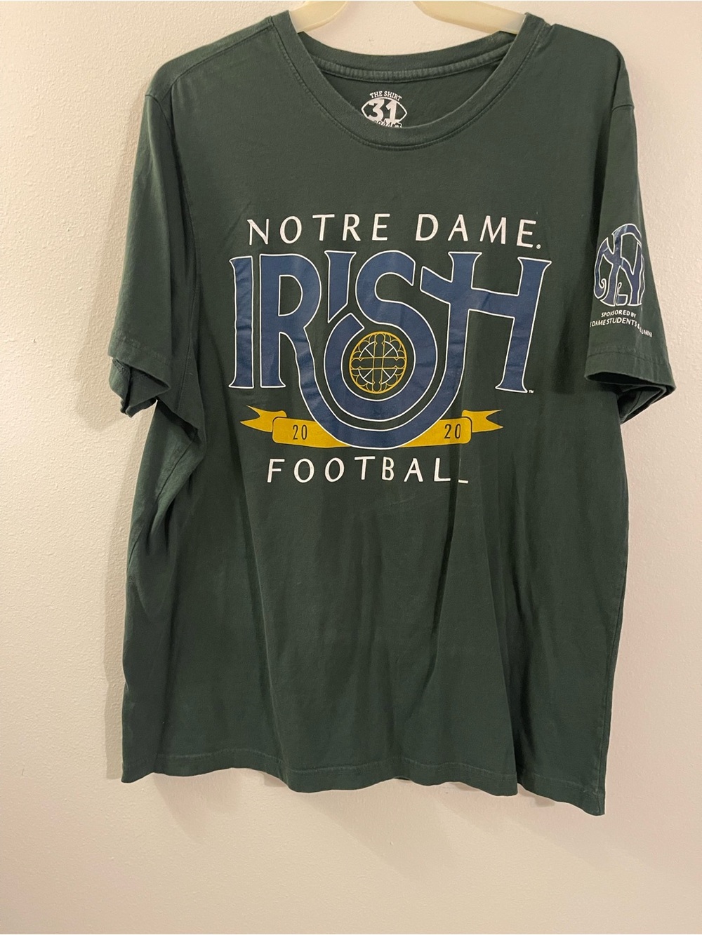 Notre Dame Irish Football Green Graphic Tee